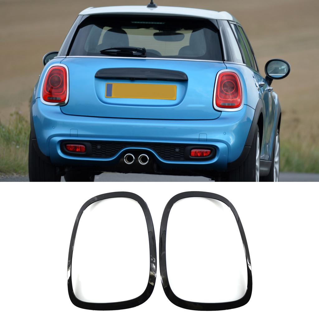 2-teiliges schwarzes Rücklicht-Rücklicht-Trimm für MINI F55 F56 F57 13-17 51712285495 51712285496, linkes und rechtes Dekorationsset