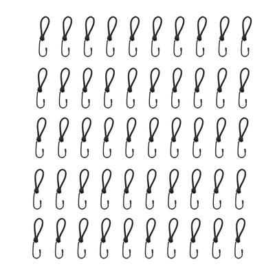 50PCS Elastic Bungee Hook Strap Heavy Duty Spiral Shock Absorbing Outdoor Bungee Straps with Hook for Camping