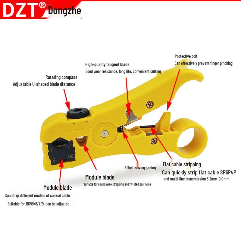 8" 5-in-1 Multifunctional Wire Stripper, Cutter, Crimper & Pliers