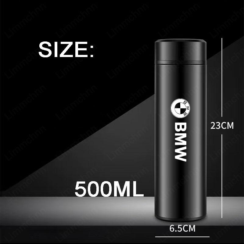 For Bmw M E46 E90 E60 F10 F30 X3 X5 M2 M3 M5 M6 Car Logo Temperature Display Thermos Cup Stainless Steel Divided Thermos Bottle
