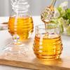Minimalist Honey Jar, High Borosilicate Glass Flower Tea Jar, Kitchen Seasoning and Miscellaneous Grain Storage and Storage Jar