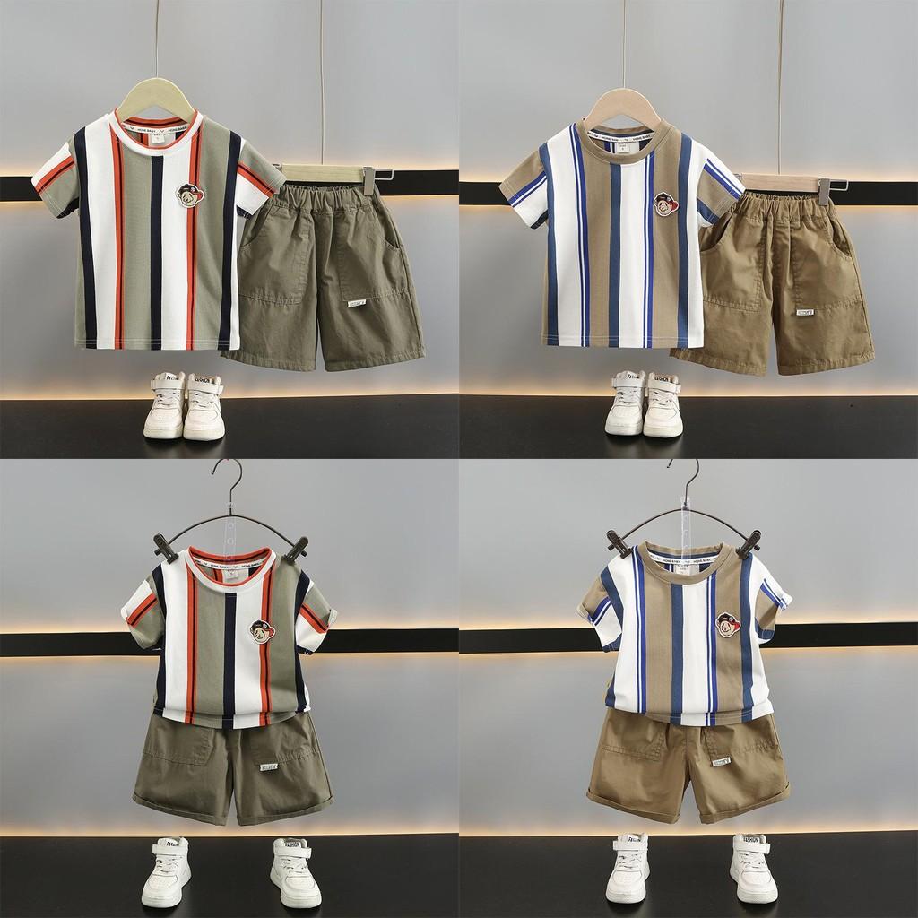 Stylish Boys Summer Outfit Set For 2024 Soft Comfortable Short Sleeve Clothing