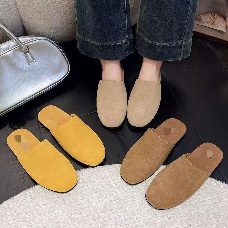 Noul Stil de Pantofi de Damă Burken cu Vârf Tip Slipper și Exterior Moale, Prezentând un Slipper pentru un Singur Picior