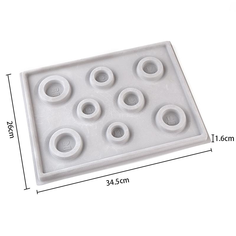 Graues beflocktes Perlenbrett für DIY Armband Halskette Perlen Schmuckherstellung Organizer Tablett Design Handwerk Messwerkzeug Zubehör