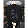 Trendy Korean Slogan Cute Sheep Print Casual Black Short Sleeve T-Shirt Loose Fit Positive Quote Tee for Daily