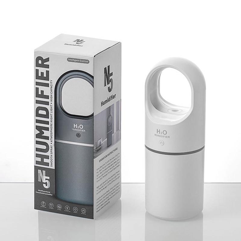 450ml Usb elektryczny ultradźwiękowy nawilżacz powietrza chłodnej mgły oczyszczacz z oświetleniem Led do pokoju domowego samochód Mini cichy zapach Humidificador
