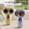 Quiet Mini Handheld Fan Strong Wind Personal Cooling Fan Cartoon Owl Fan for 3000mAh Desktop Use
