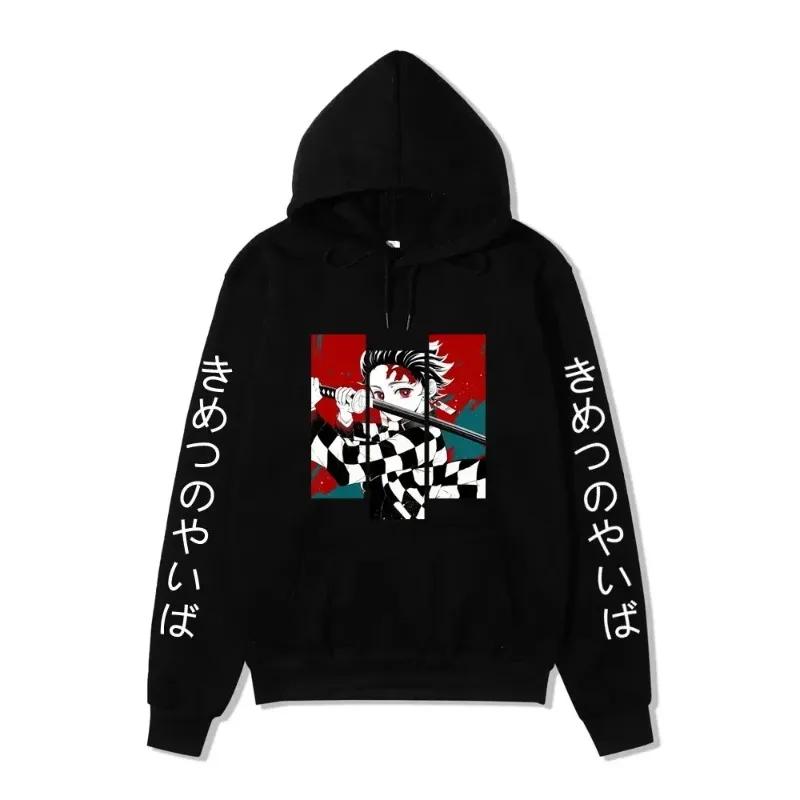 Autumn Winter Anime Printed Hoodies Autumn Harajuku Sweatshirts Oversize Casual Long Sleeve Pullover Casual Print Streetwear