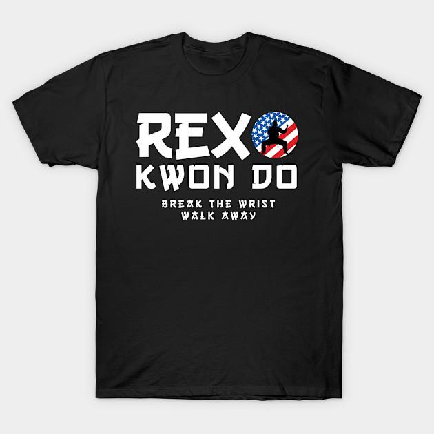 Men Black Print T-shirt Rex Kwon Do - Break The Wrist Walk Away No-Cut Transfer Paper Print Cotton Tshirt 2XL чёрный