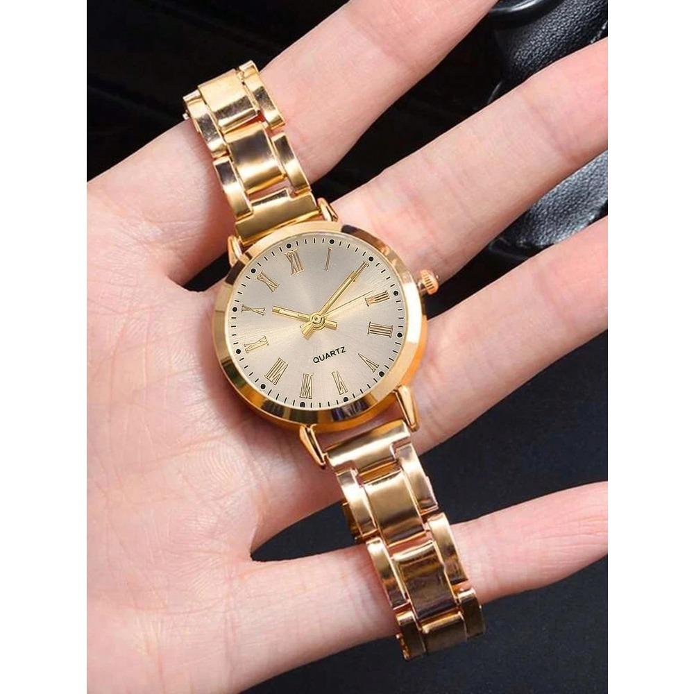 Ladies Watch Temperament Steel Belt Ladies Watch Watch, Simple Trend Ladies Quartz Watch Bracelet Set
