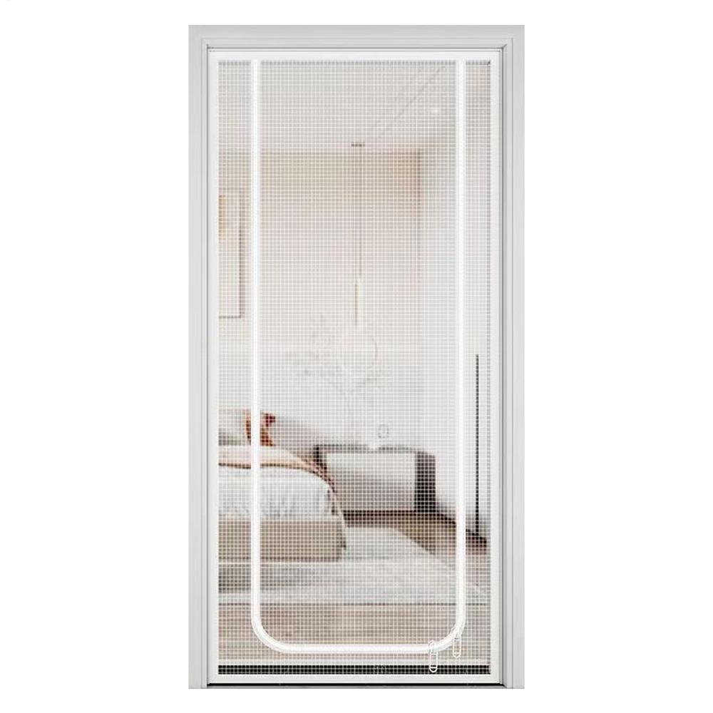 

Pet Screen Door Adjustable Pet Gate Screen 35.43X86.61Inches Portable Zippered Protector For Convenient Access Openings білий