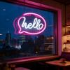 Hello Neon Led Sign Shop Bar Restaurant Hotel KTV Decor Light Neon Bedroom Wall Kitchen Personalized Night Light Home Decor USB