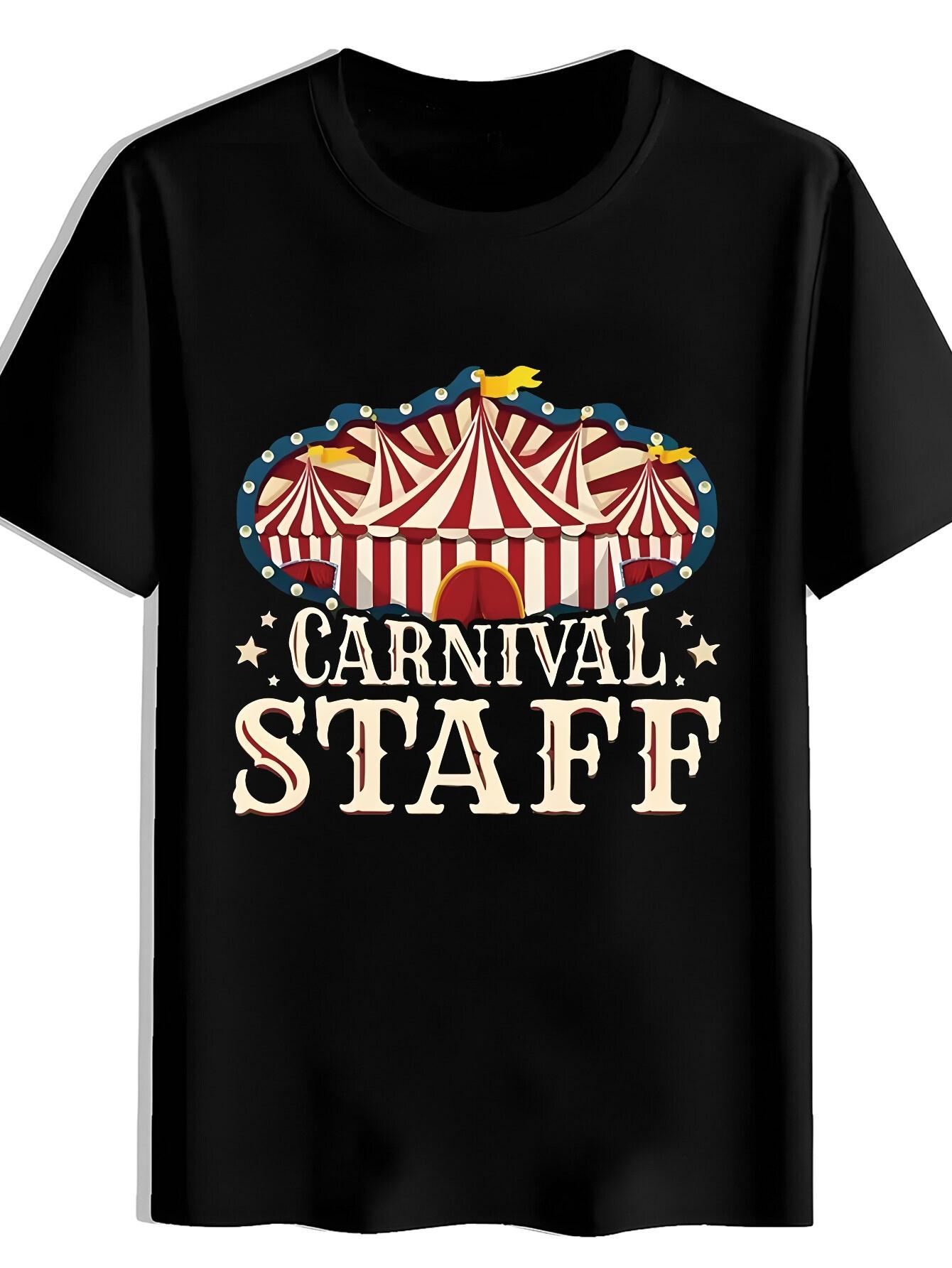 T-shirt Carnival Tent Yellow Flag Print | Casual Crew Neck XS