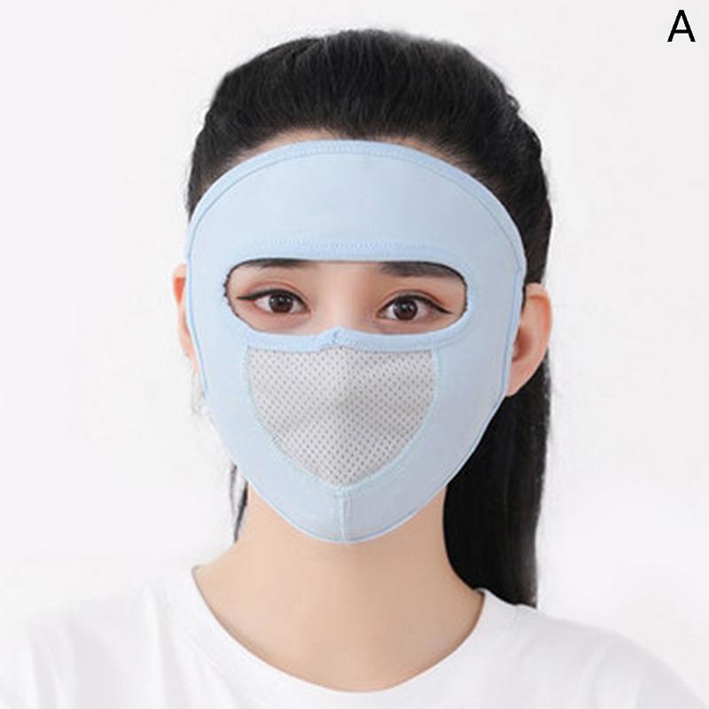 Sunscreen Mask Summer Ice Silk Anti-Uv Outdoor Sports Cycling Bike Motorcycle Scarf Breathable Thin Women Half Face Cover