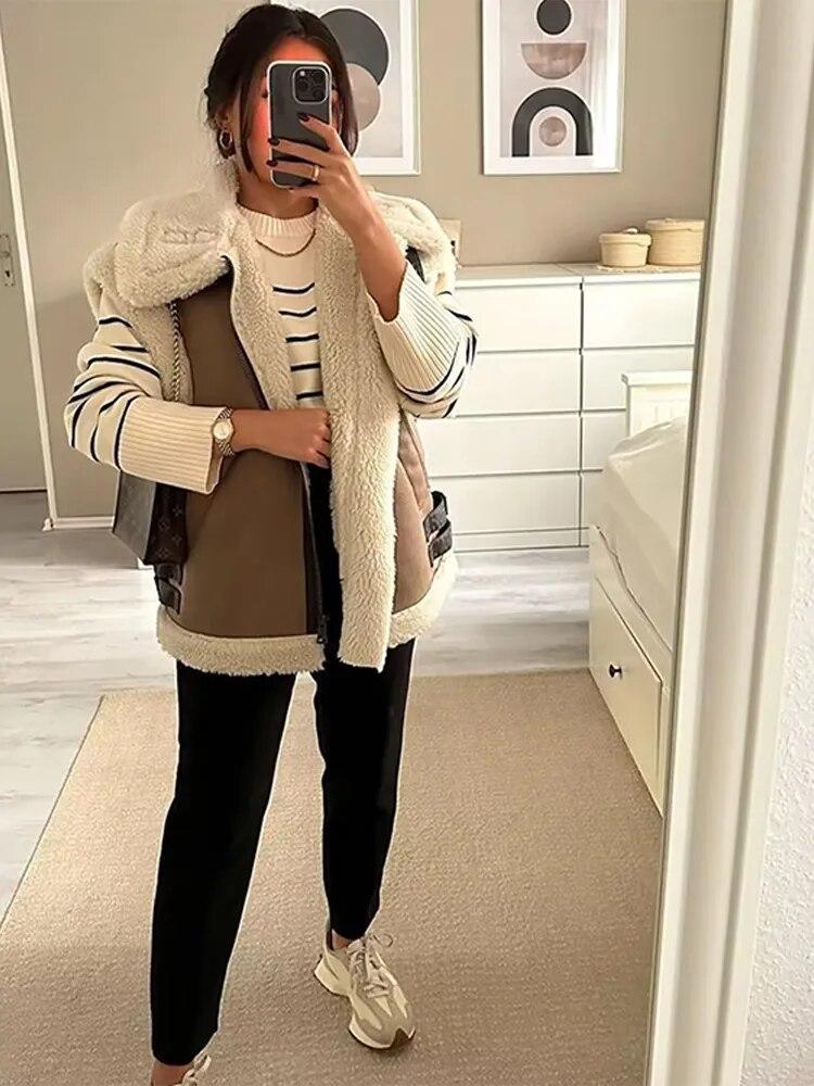 Gilet Femme En Fausse Fourrure Teddy – Sans Manches, Polaire Doublée, Chaud Et Ample, Pour Automne/hiver