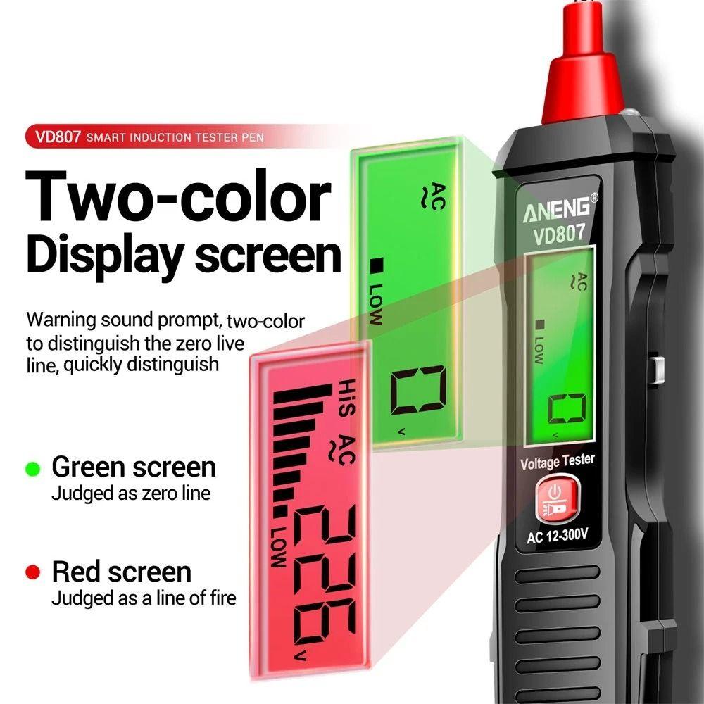 Non-Contact Voltage Detector LCD Display Voltage Tester Pen NCV Continuity Meter Electrician Tool