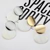 LOVBEAFAS 2026 Fashion Earrings For Women Round Shell Drop Earrings Metal Charming Bohemian boucles d'oreilles pour les femmes