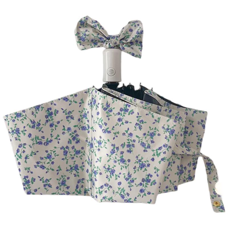 AIOSC Floral Foldable Sun & Rain Umbrella