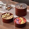 KAPAXION Wood Grain Snack and Nut Storage Box