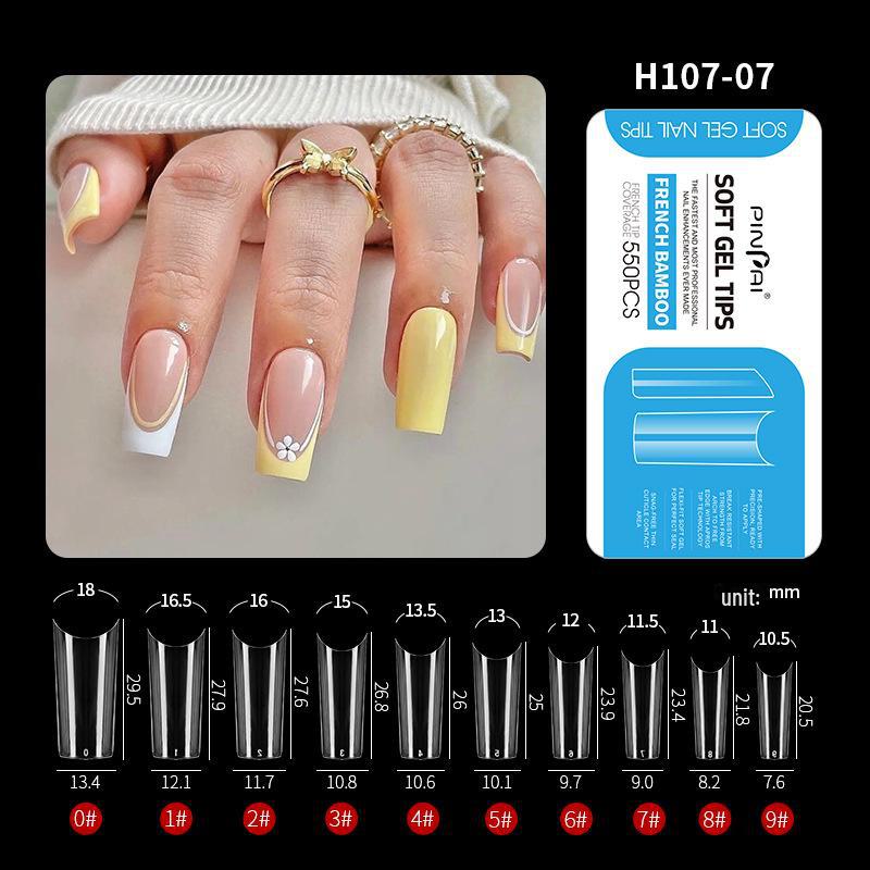 Frosted Fine Dog White Nail Art Tips - Ultra-thin Seamless False Nail Stickers
