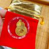 Pure Gold Adhesive Phone Sticker: Smooth Sailing & Heavenly Blessings Gold Leaf Design