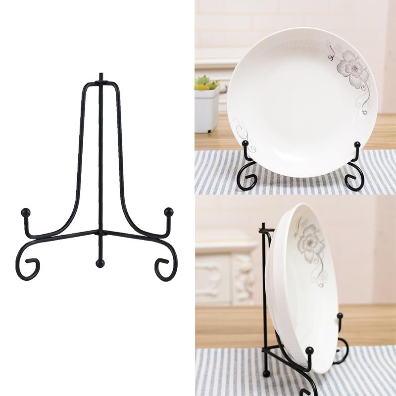 Iron Display Stand Metal Easel Stand for Picture Frame Decorative Plate Book Photo Anti-Slip Display Dish Rack Shelf Home Decor