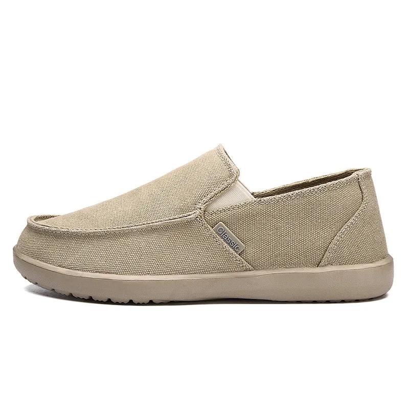 Men's Canvas Shoes 2024 Spring New Men Vulcanized Shoes Outdoor Non-Slip Sneakers Fashion Comfortable Driving Shoes Men Loafers
