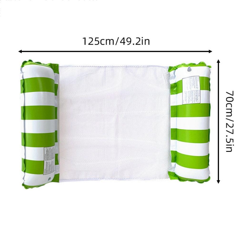 Swimming Pool Inflatable Float Hammock Foldable Summer Beach Leisure Striped Inflatable Lounge Chair Water Party Accessories