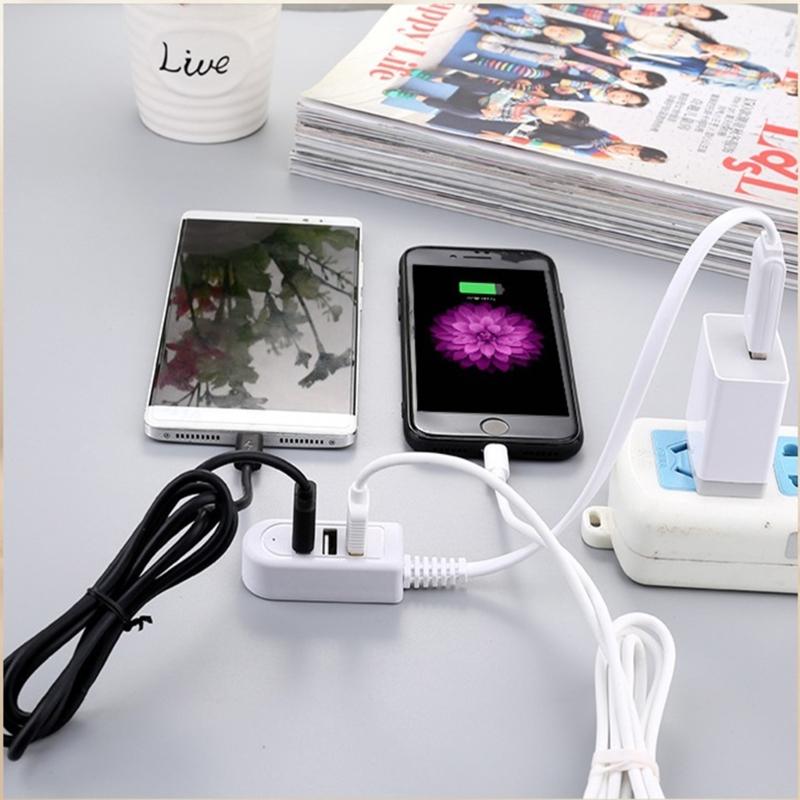 3 In 1 Splitter Usb Multi-function 3A Charger Portable Converter Extension Line Expansion Multi-port HUB Data Cable
