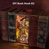 Twilight Cabin Bookends: DIY Wooden 3D Puzzle House Model, Handmade Building Blocks, Assembled Toy Gift.