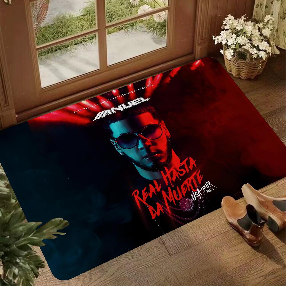 

Hip Hop Rapper Anuel AA Room Mats Anti-slip Absorb Water Long Strip Cushion Bedroon Mat Household Carpets 40x60cm