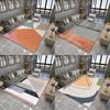 Gray Orange Geometric Lines Floor Mats Door Front Decoration Home Living Room Floor Mats