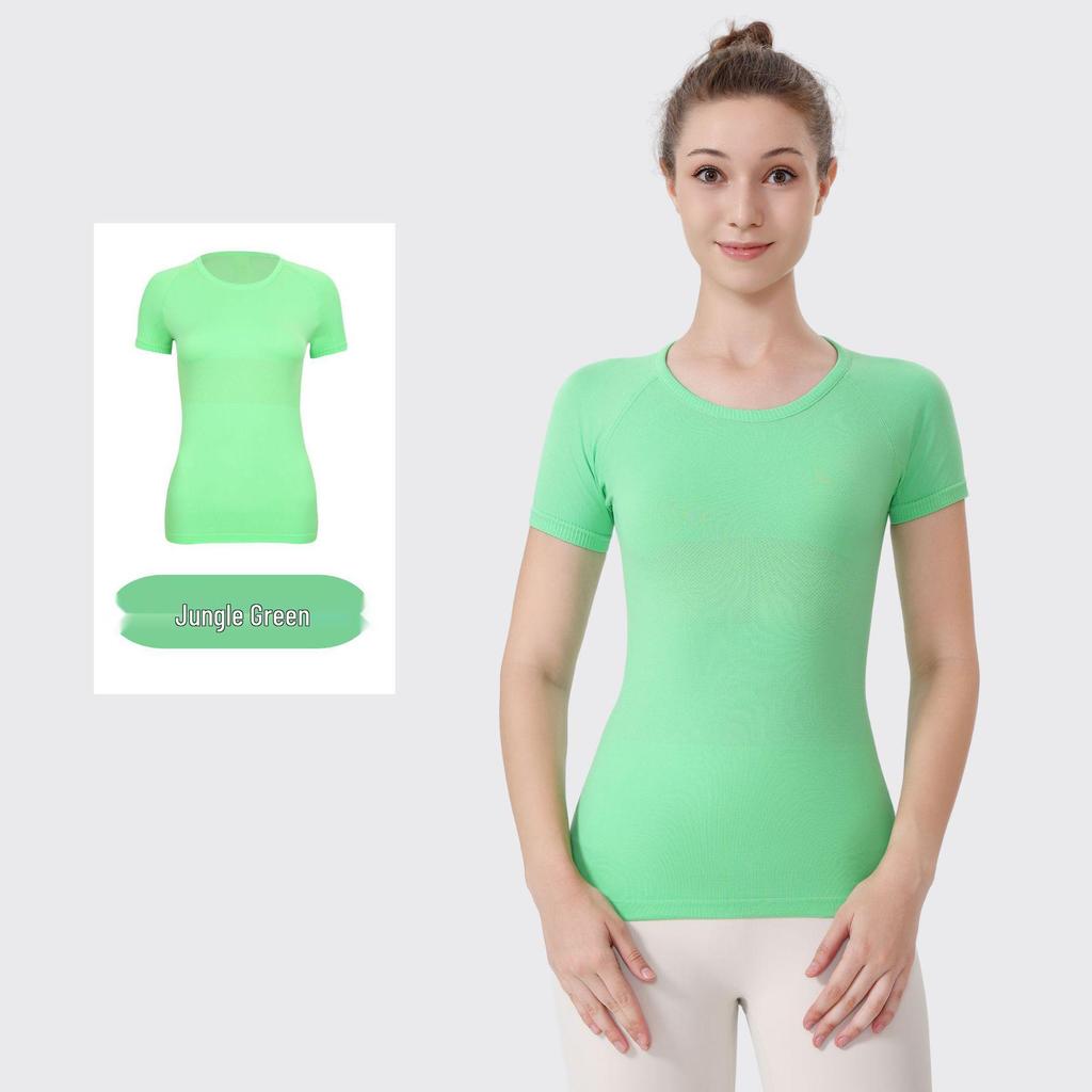 LU3.0 Women's Quick-Dry Short Sleeve Yoga Top for Fitness and Running
