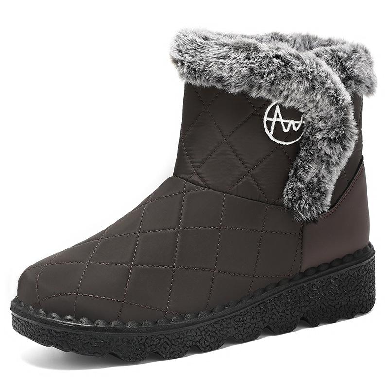 Fashion Women's Winter Boots Fashion Midsole Paired with Soft Thick Warm and Comfortable Cotton Middle Cylinder Women's Boot