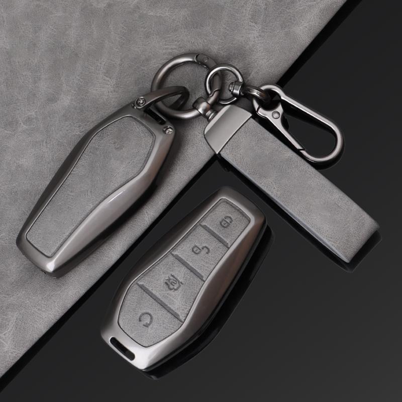 Alloy Car Key Cover Case For Byd Song Plus Ev Dolphin Seal U Dmi Atto 3 Sealion 6 Han Qin Car Keychain Key Shell Accessories