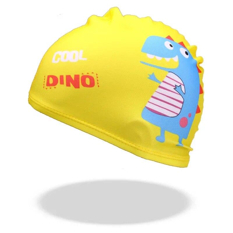 Kinder Cartoon Badekappen Tier Dinosaurier Druck Jungen Mädchen Badehut Poolausrüstung Kinder Schwimmzubehör