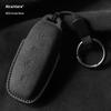 Full-Coverage Suede Key Case for BYD D9, N7, N8, and X with Side Snap Button