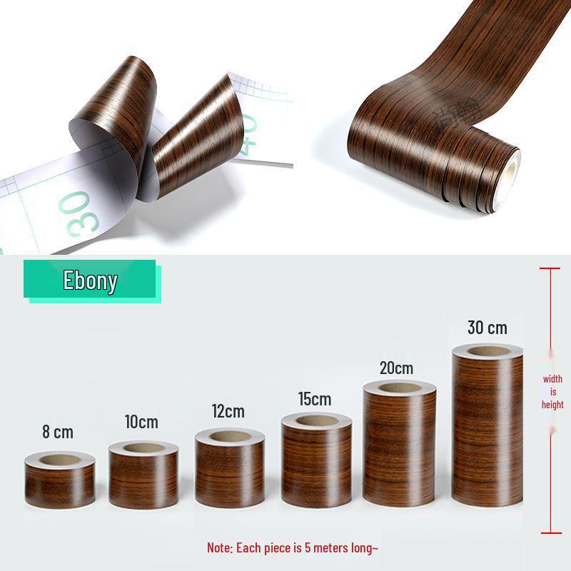 

Водонепроницаемый самоклеящийся плинтус и кромочная лента с текстурой дерева для отделки дверей, окон и мебели. 8cm x 10m