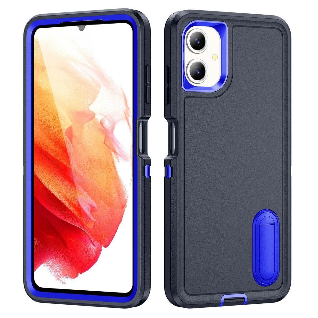For Samsung Galaxy A06 4G Case Kickstand Phone Cover PC+Silicone+EVA 3-in-1 Design