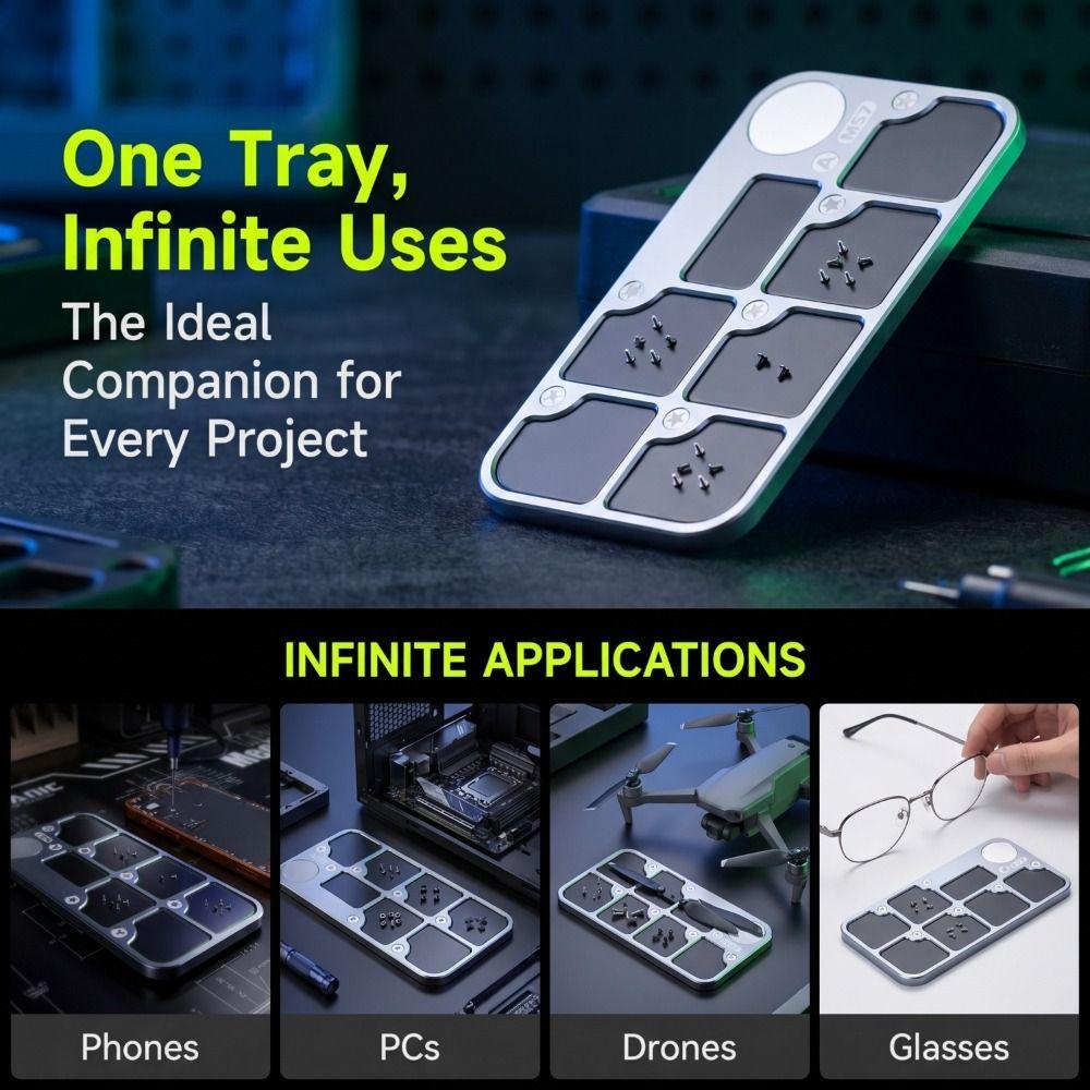 Rubber Mat Magnetic Screw Storage Tray Strong Magnet Module MS7 Screw Tray  Storage Tools