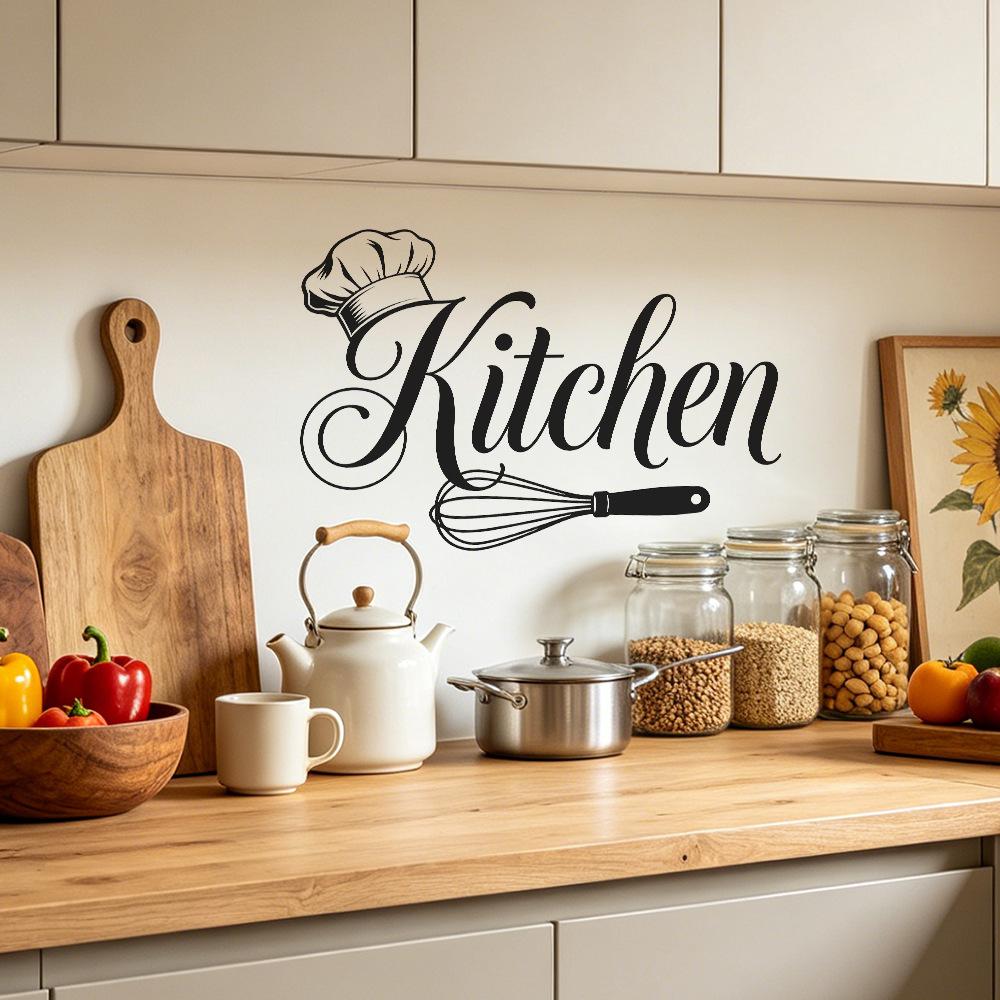 Simple English Slogan for Kitchen and Dining Room Wall Decoration: Wall Stickers for Beautifying The Walls.