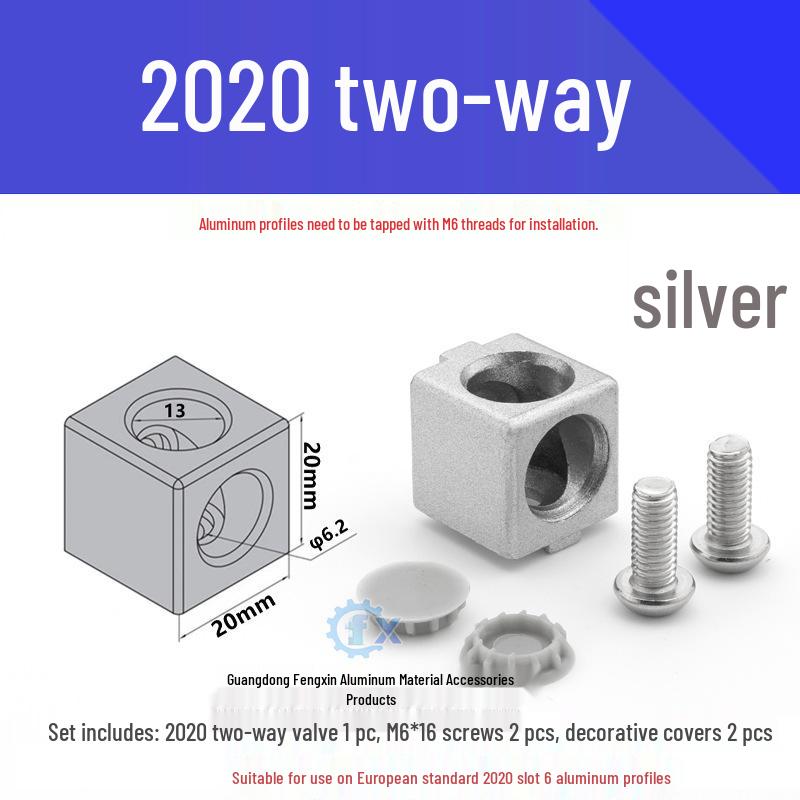 Standard Euro 3030/4040 Aluminiowy Trójstronny Złącze Kątowe Prawidłowe do Profili Przemysłowych