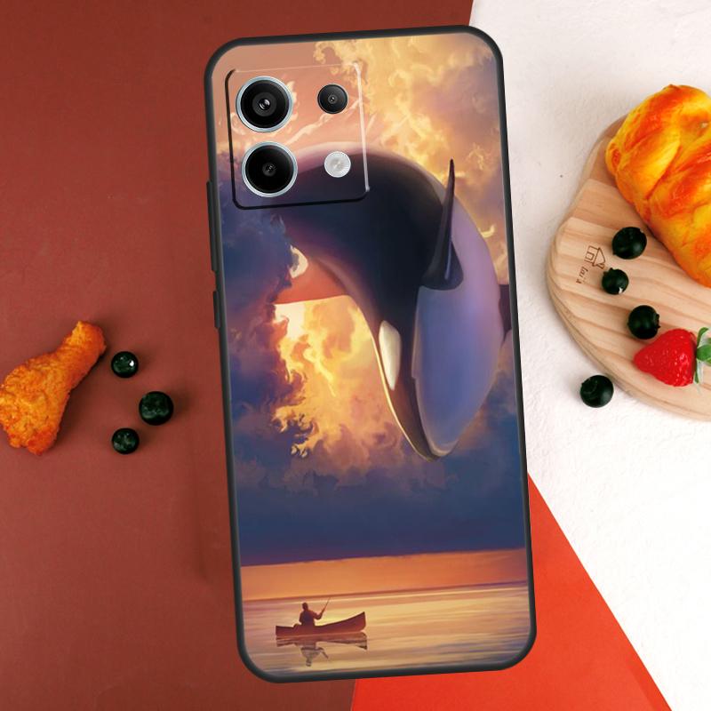 Whale Shark Dolphin Case For Xiaomi Redmi Note 14 13 Pro 9 10 11 12 Pro 10S 11S 12S Redmi 13C 10C 12C 14C Coque