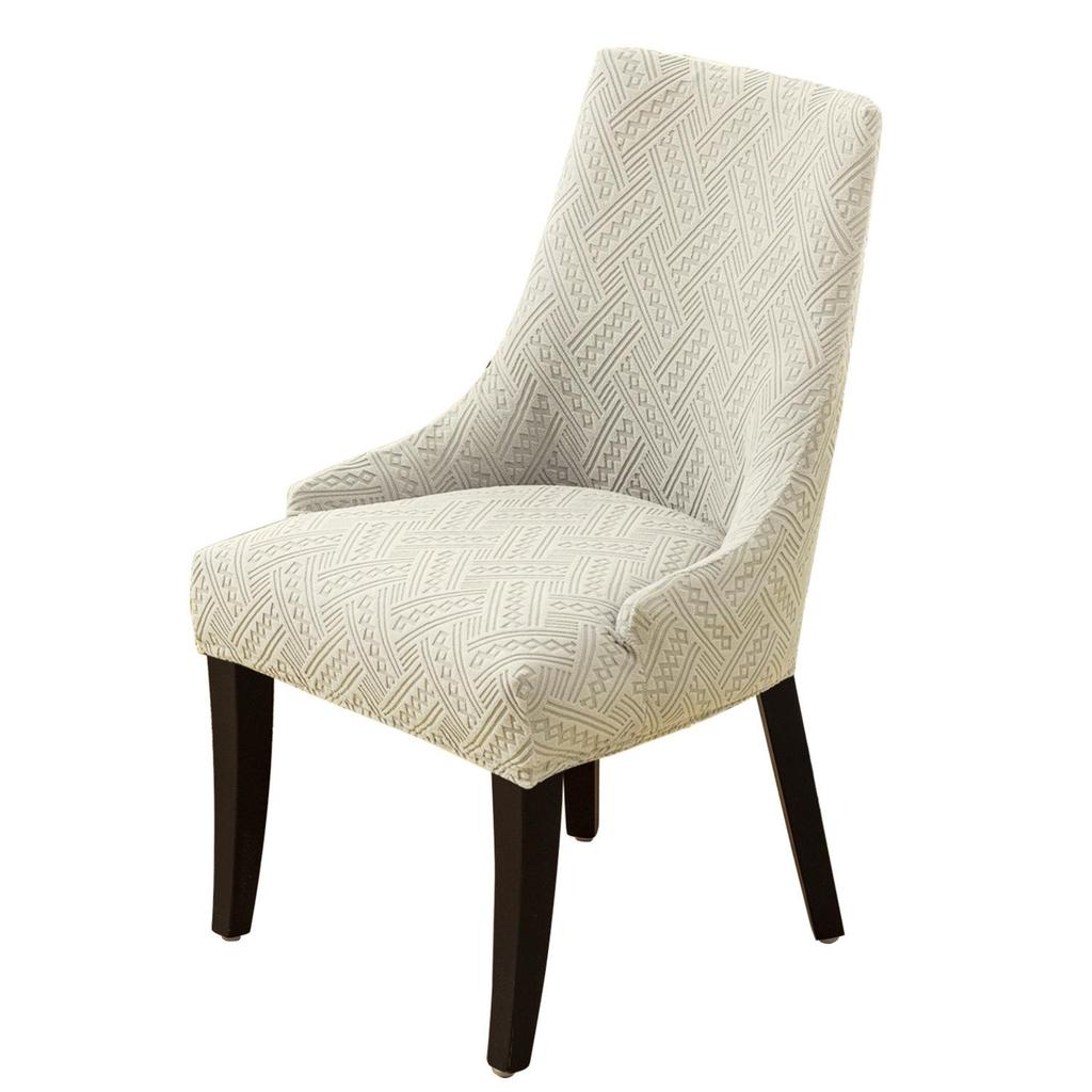 Solid Color Knitted Jacquard Chair Cover for Banquet and Home Decor, Fits Irregular Armchairs