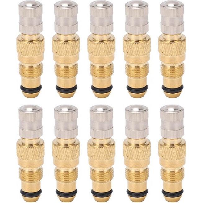 Valve Stem Air Liquid Valves Brass Tire Core Housings Replacement (Pack of 10