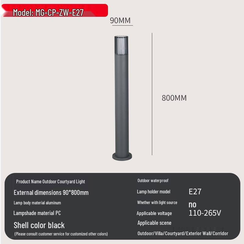 European Standard Waterproof Aluminum Glass Garden Light - Outdoor Minimalist Design