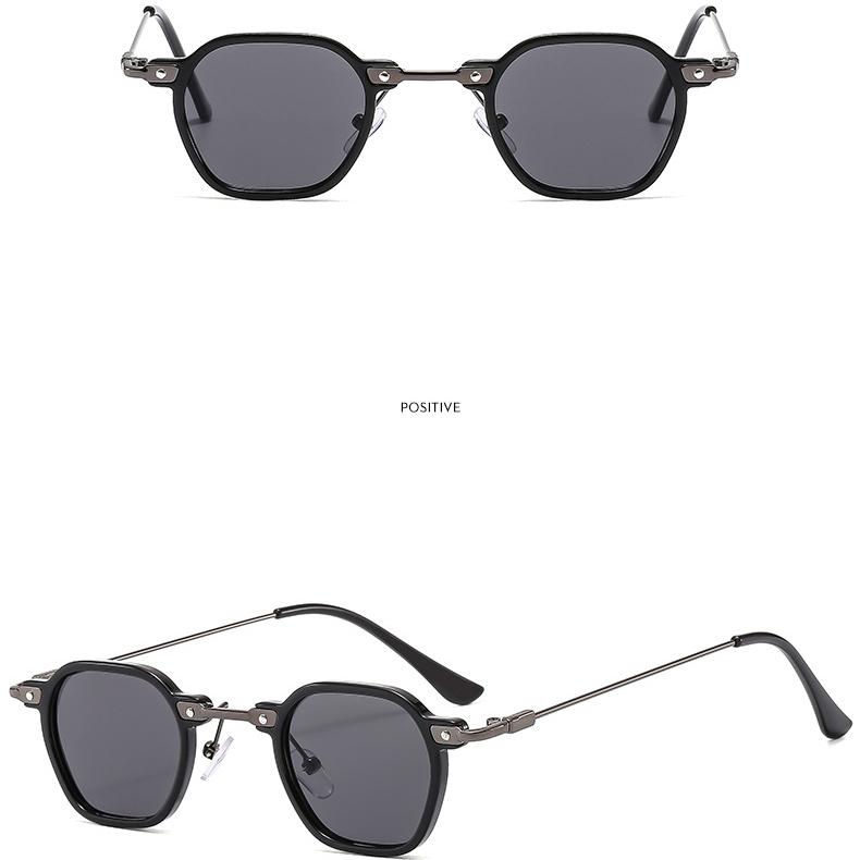 Men's Glasses Sun Protection UV Protection Fashion Personality Retro Hip Hop Punk Artistic Driving Commuter Square Small Frame Sunglasses