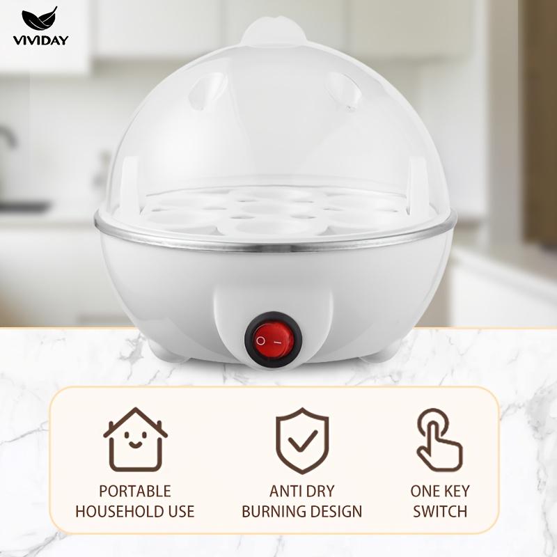 Frühstückskocher, Eierkocher, einlagig, transparent und sichtbar, bequeme Ein-Klick-Aktivierung, geeignet für gekochtes Ei, gedämpften Pudding