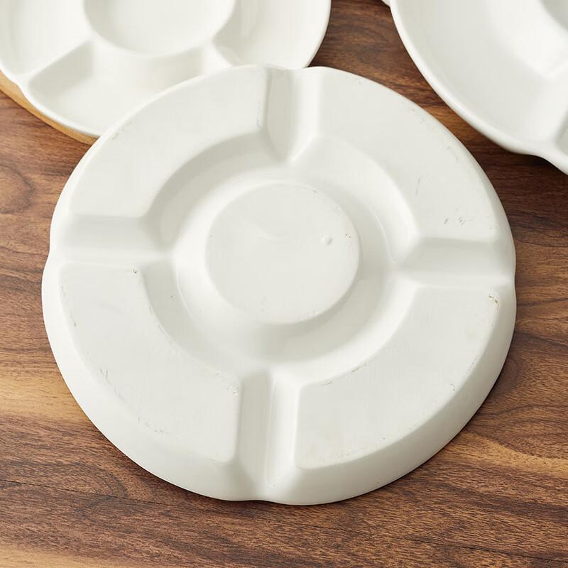 12-Zoll Fünf-Fächer Weiße Keramikplatte