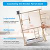 Pet Parrot Playstands with Cup Toys Tray Bird Swing Climbing Hanging Ladder Bridge Wood Cockatiel Playground Bird Perches